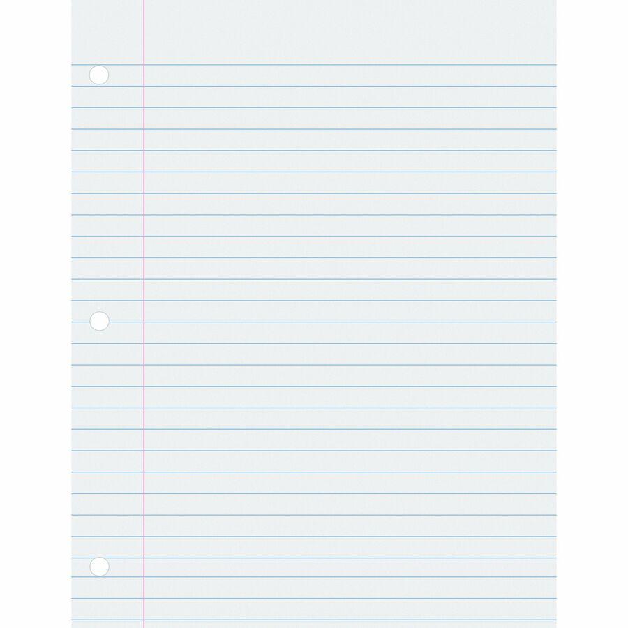 Pacon Ruled Composition Paper - Letter - 500 Sheets - Wide Ruled - 0.38" Ruled - Red Margin - Letter - 8 1/2" x 11" - White Paper - Hole-punched - 500 / Ream. Picture 4