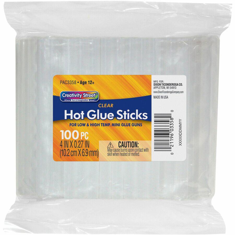 Creativity Street 5/16" Dual Temperature Glue Sticks - 4 oz - 100 / Pack - Clear. Picture 3