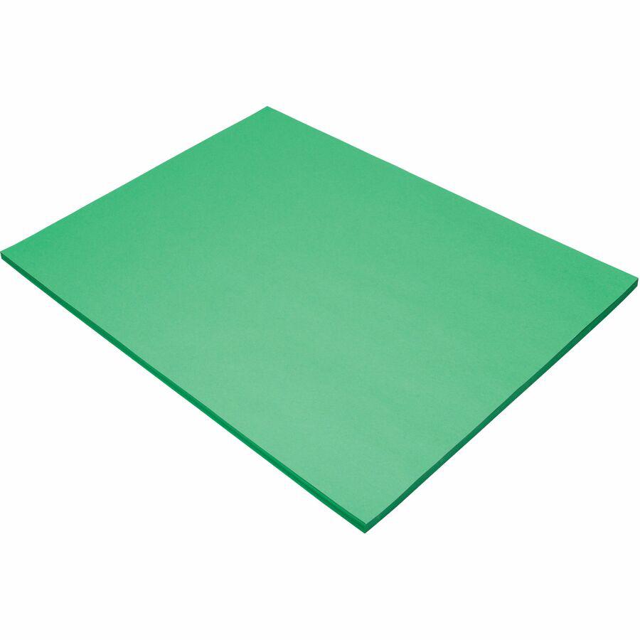 Tru-Ray Construction Paper - 24"Width x 18"Length - 76 lb Basis Weight - 50 / Pack - Festive Green - Sulphite. Picture 4