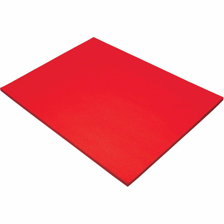 Tru-Ray Construction Paper - 24"Width x 18"Length - 50 / Pack - Festive Red. Picture 5