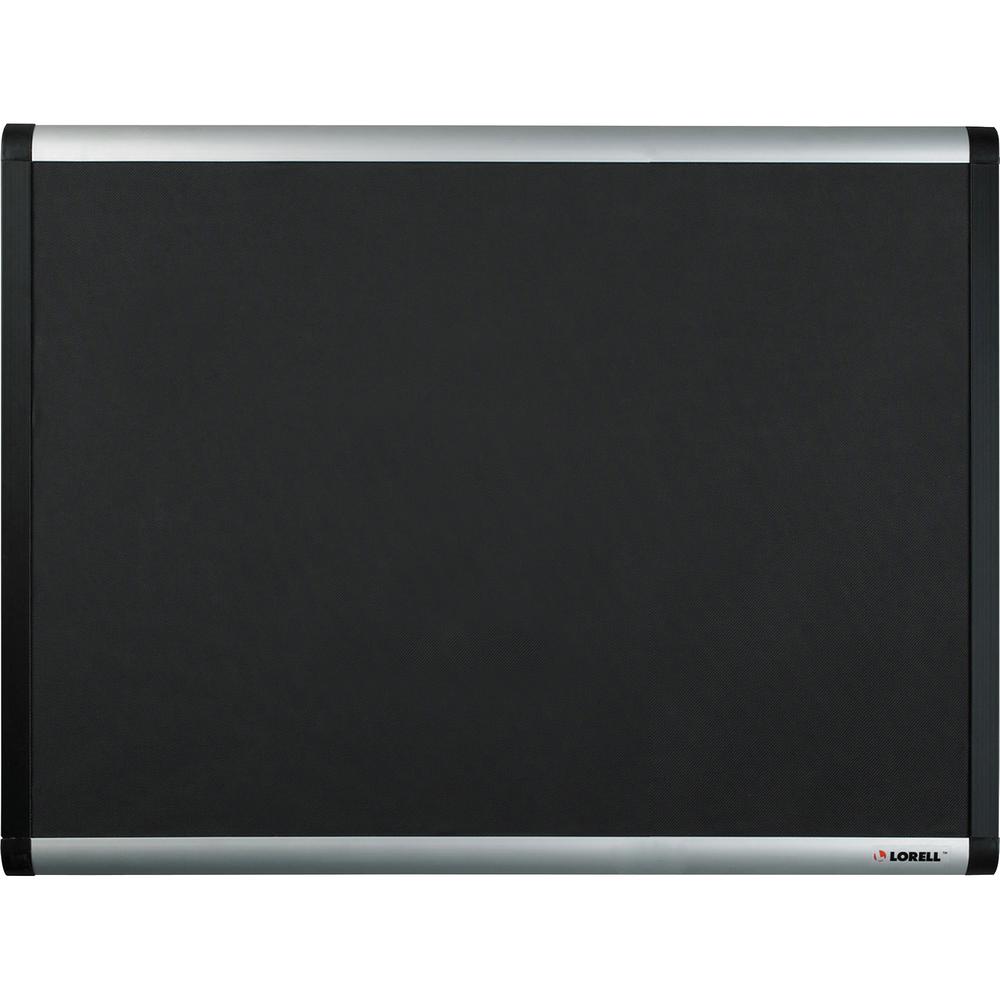 Lorell Mesh Bulletin Board - 48" Board Height x 72" Board Width - Fabric Surface - Black Anodized Aluminum Frame - 1 Each. Picture 3