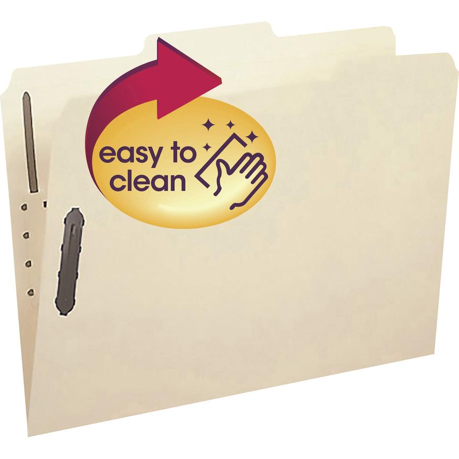 Smead Poly Fastener Folders - Letter - 8 1/2" x 11" Sheet Size - 3/4" Expansion - 2 x Prong K Style Fastener(s) - 2" Fastener Capacity - 1/3 Tab Cut - Assorted Position Tab Location - Polypropylene - . Picture 2