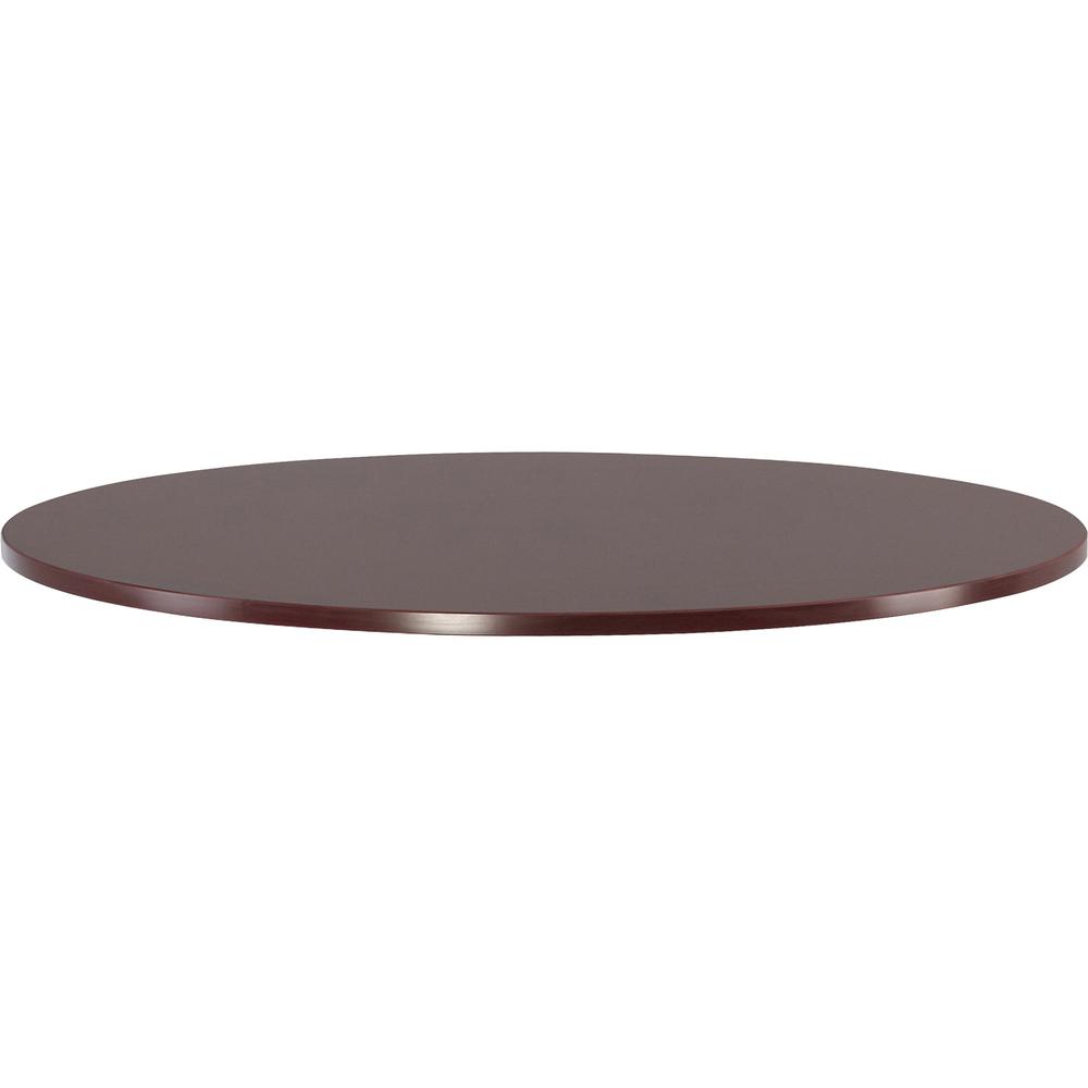 Lorell Essentials Conference Tabletop - Laminated Round, Mahogany Top - 47.25" Table Top Width x 47.25" Table Top Depth x 1.25" Table Top Thickness - 1" Height - Conferencing - Assembly Required - Woo. Picture 4