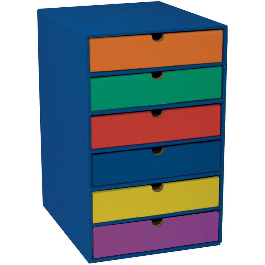 Classroom Keepers 6-Shelf Organizer - 6 Shelf(ves) - 17.8" Height x 13.5" Width x 12" Depth - 70% Recycled - Blue - 1 Each. Picture 5
