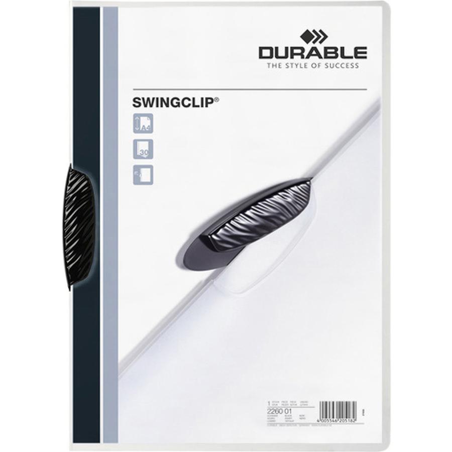 SWINGCLIP Letter Report Cover - 8 1/2" x 11" - 30 Sheets Capacity - Polypropylene - Clear - Wear Resistant - 25 / Box. Picture 4