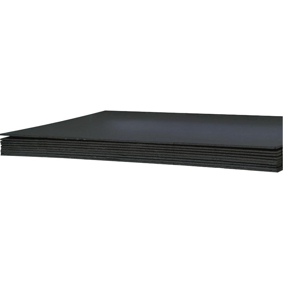 UCreate Foam Board - Art, Craft, Mounting, Display, Classroom Activities, Frame - 22" Height x 28" Width x 15.6 ft Thickness x 27" Length - Black - Polystyrene - 5 / Carton. Picture 6