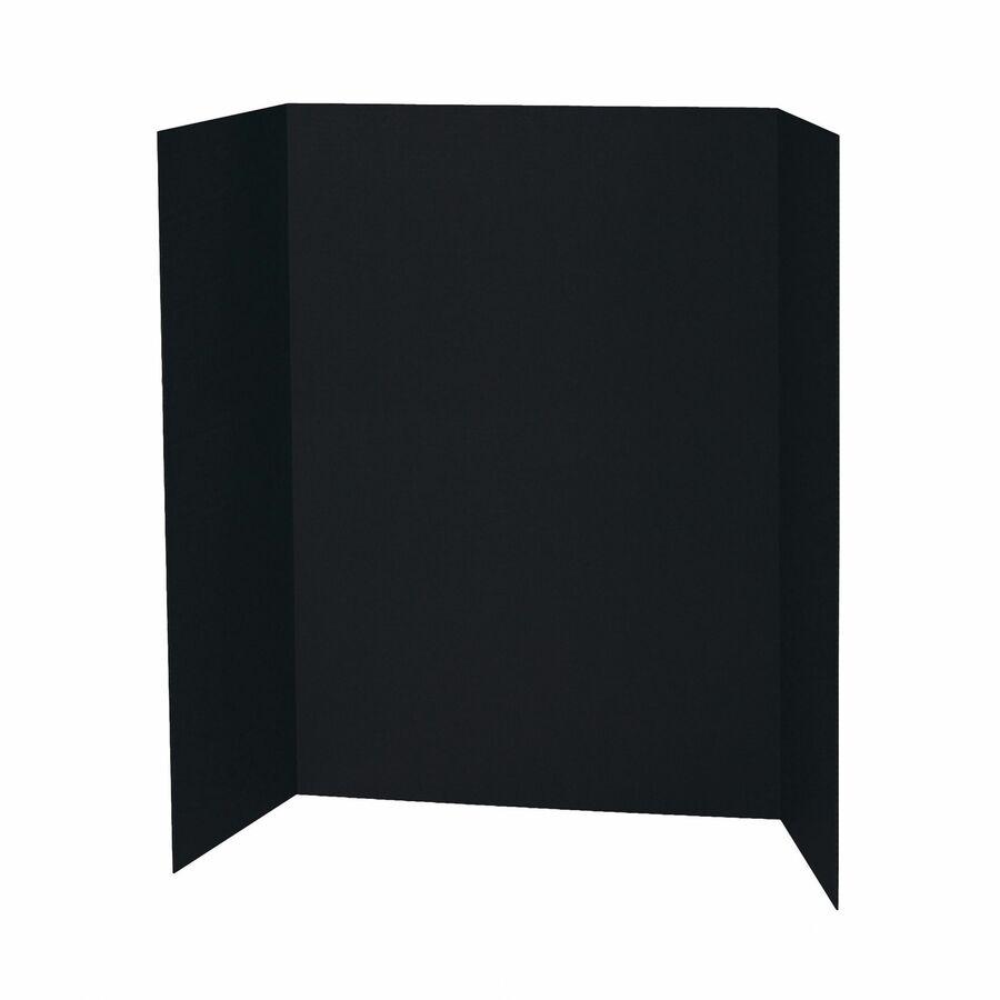 Pacon Presentation Boards - 36" Height x 48" Width - Black Surface - Tri-fold - 24 / Carton. Picture 4