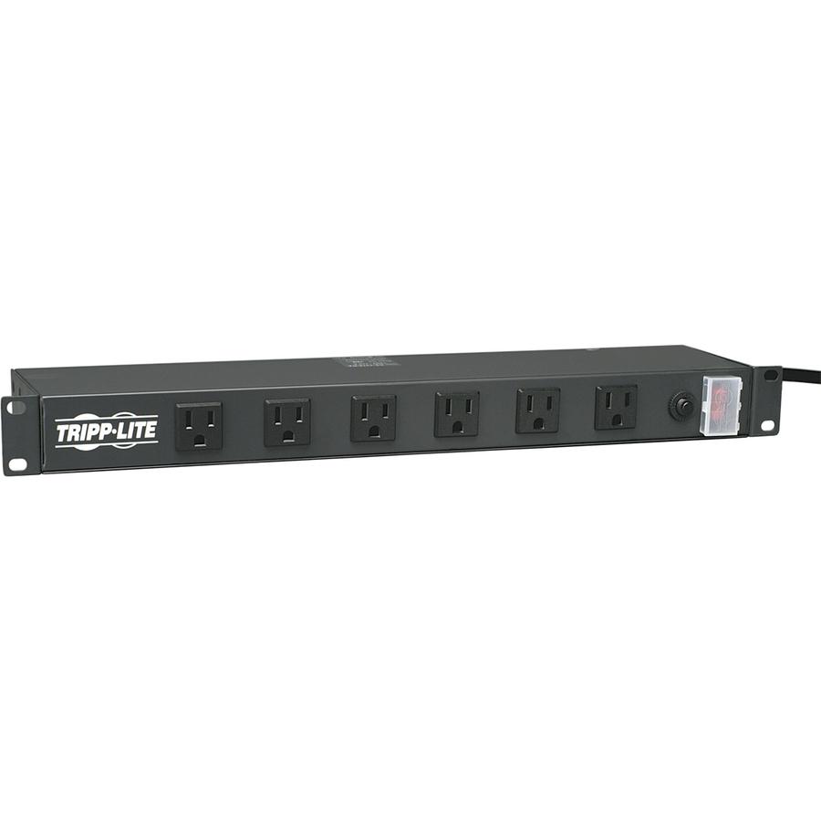 Tripp Lite by Eaton Power Strip Rackmount Metal 120V 5-15R Right Angle 12 Outlet 1U - NEMA 5-15P - 12 NEMA 5-15R. Picture 4