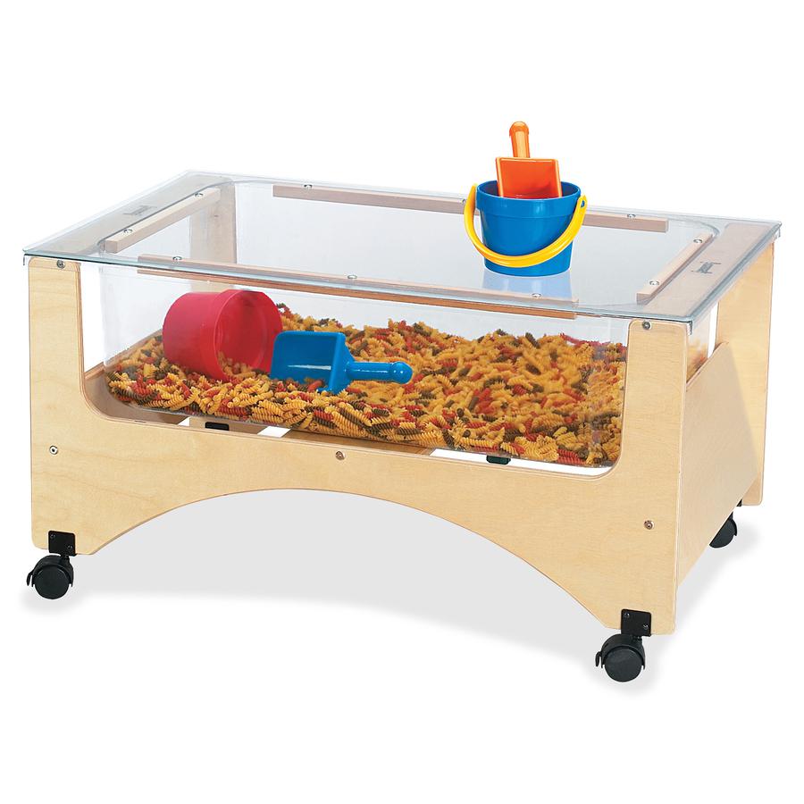 Jonti-Craft Rainbow Accents Toddler See-thru Sensory Table - 20" Height x 37" Width x 23" Depth - Assembly Required - Baltic, Clear - 1 Each. Picture 3