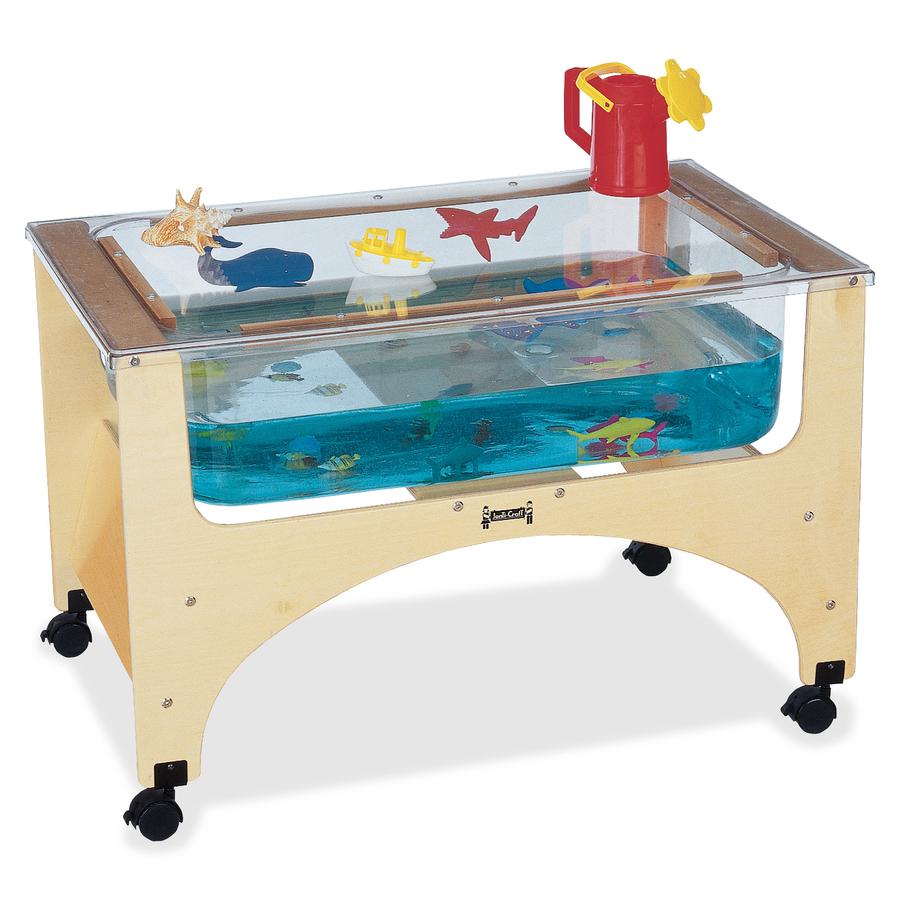 Jonti-Craft Rainbow Accents See-Thru Sensory Play Table - 24.50" Height x 37" Width x 23" Depth - Assembly Required - Baltic, Clear - 1 Each. Picture 2