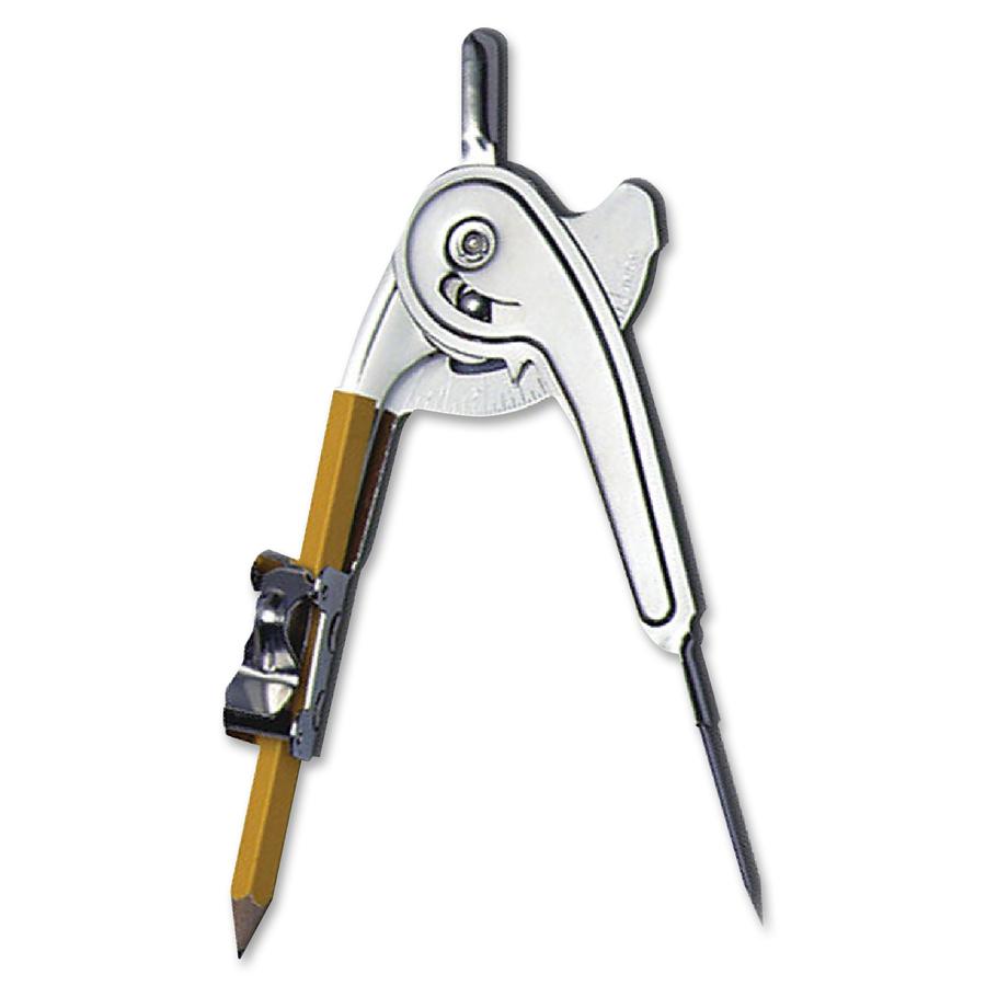 Charles Leonard Metal Ball Bearing Compass - Metal - Chrome - 1 Dozen. Picture 2