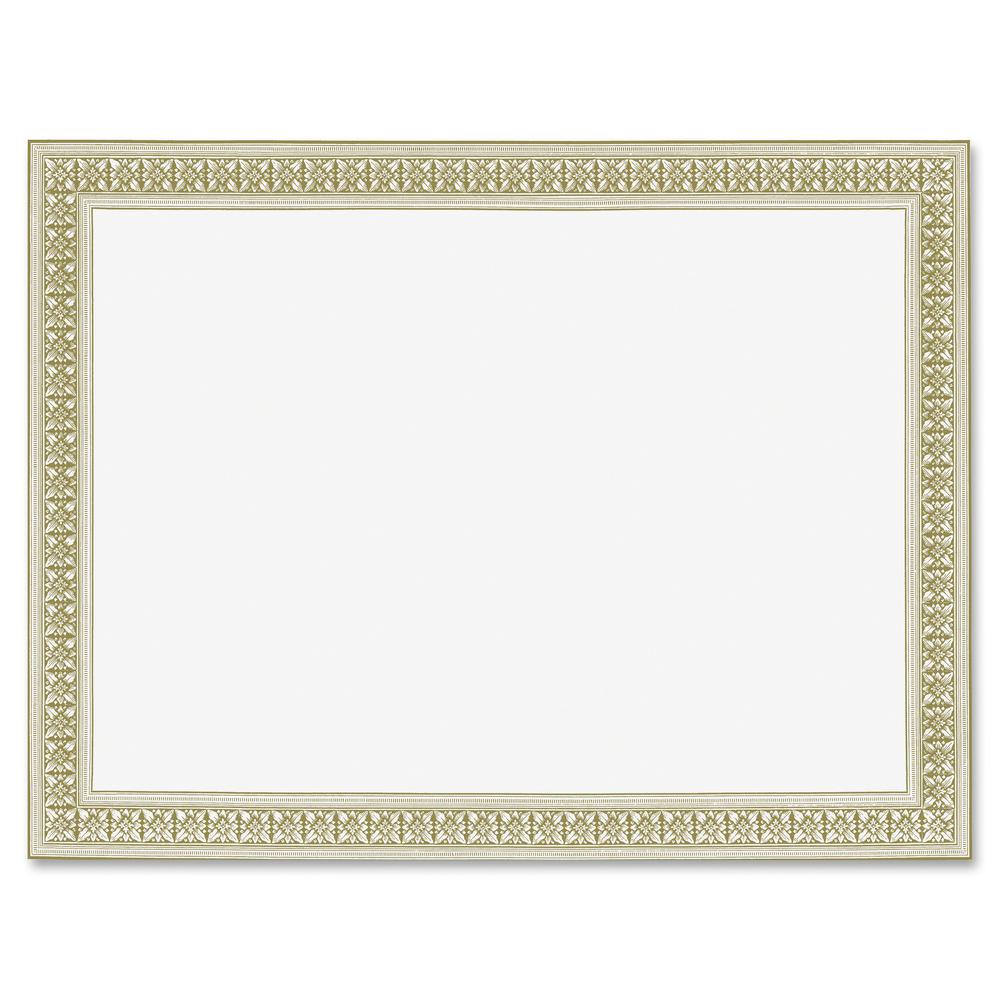 Geographics Gold Foil Stamped Flourish Design Award Certificate - 24 lb Basis Weight - 8.5" x 11" - Inkjet, Laser Compatible with White Border - Parchment Paper - 12 / Pack. Picture 2