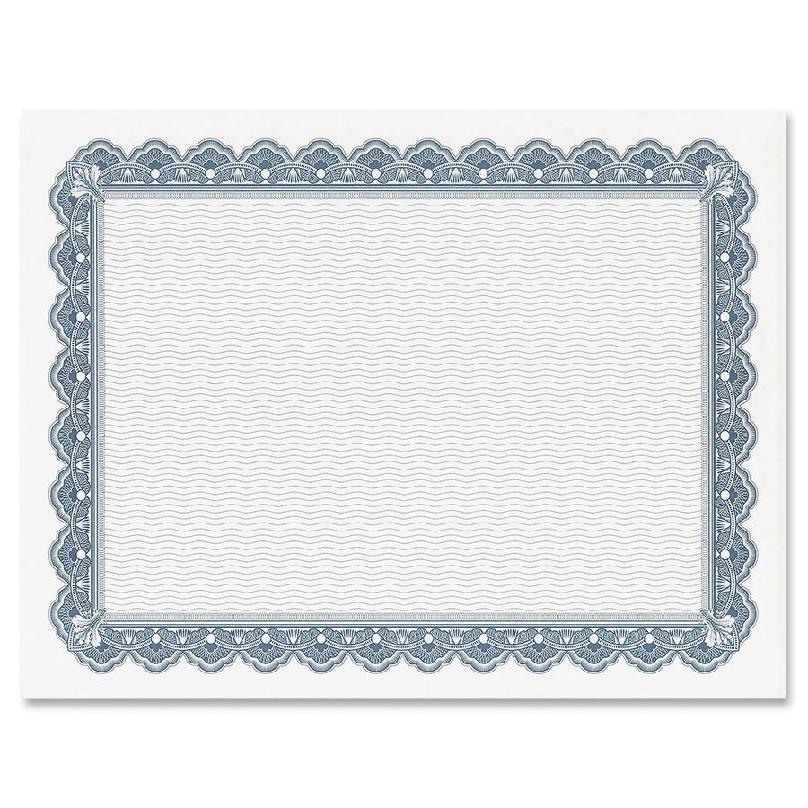 Geographics Blue Royalty Certificate - 24 lb Basis Weight - 11" x 8.5" - Inkjet, Laser Compatible with White Border - Parchment Paper - 50 / Pack. Picture 2