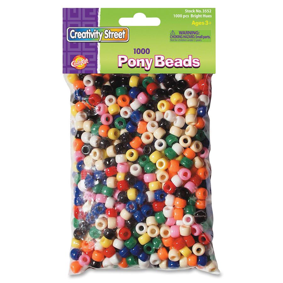 ChenilleKraft Creativity Street Pony Bead - Art, Craft - 1 / Pack - Assorted - Plastic. Picture 2