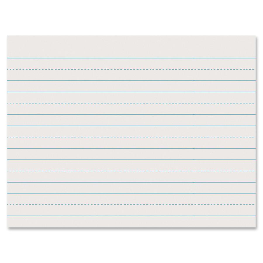Pacon Skip - A - Line Ruled Newsprint - Letter - 500 Sheets - Both Side Ruling Surface - 1" , 0.50" Ruled - Letter - 11" x 8 1/2" - White Paper - 1 / Ream. Picture 3