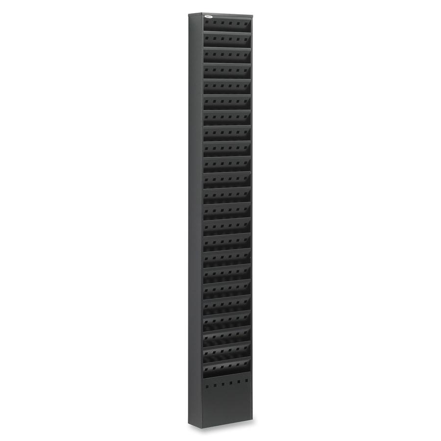 Safco 23-Pocket Steel Magazine Rack - 23 Pocket(s) - 65.5" Height x 10" Width x 4" DepthFloor - Scratch Resistant - Powder Coated - Black - Steel - 1 Each. Picture 2