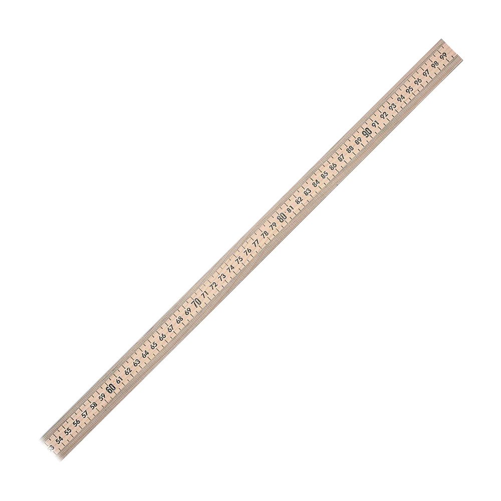 Westcott Hardwood Meterstick - 39.5" Length - 1/8 Graduations - Metric Measuring System - Wood - Woodgrain - 12 / Box. Picture 2