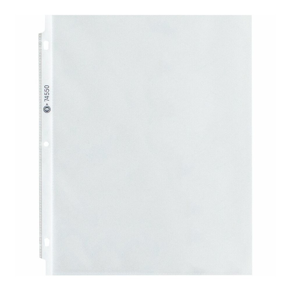 Business Source Top-Loading Poly Sheet Protectors - 3.3 mil Thickness - For Letter 8 1/2" x 11" Sheet - 3 x Holes - Ring Binder - Rectangular - Clear - Polypropylene - 100 / Box. Picture 6