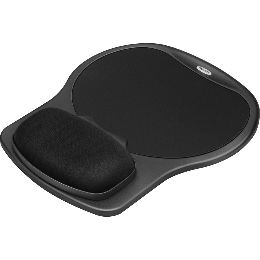 Fellowes Easy Glide Gel Wrist Rest and Mouse Pad - Black - 1.50" x 10" x 12" Dimension - Black - Gel - Wear Resistant, Tear Resistant - 1 Pack. Picture 6