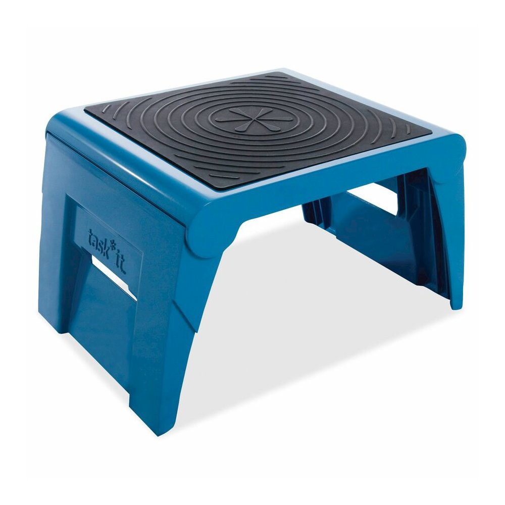 Cramer 1-Up™ Nonslip Folding Step Stool - 1 Step - 9.5" Length x 14.5" Width x 11.3" Depth - Blue. Picture 6