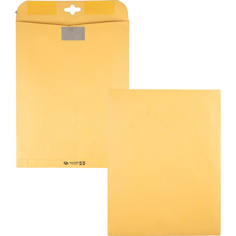 Quality Park 10 x 13 Postage Saving ClearClasp Envelopes with Reusable Redi-Tac™ Closure - Clasp - 10" Width x 13" Length - 28 lb - Clasp - Manila - 100 / Box. Picture 7