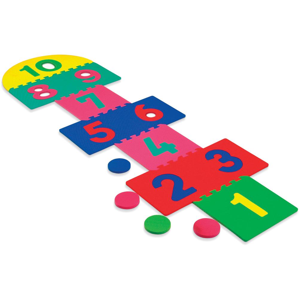 Creativity Street Wonderfoam Hop Scotch Foam Mat - 12.50" x 12.50" - Theme/Subject: Learning - 3 Year25 Piece. Picture 3