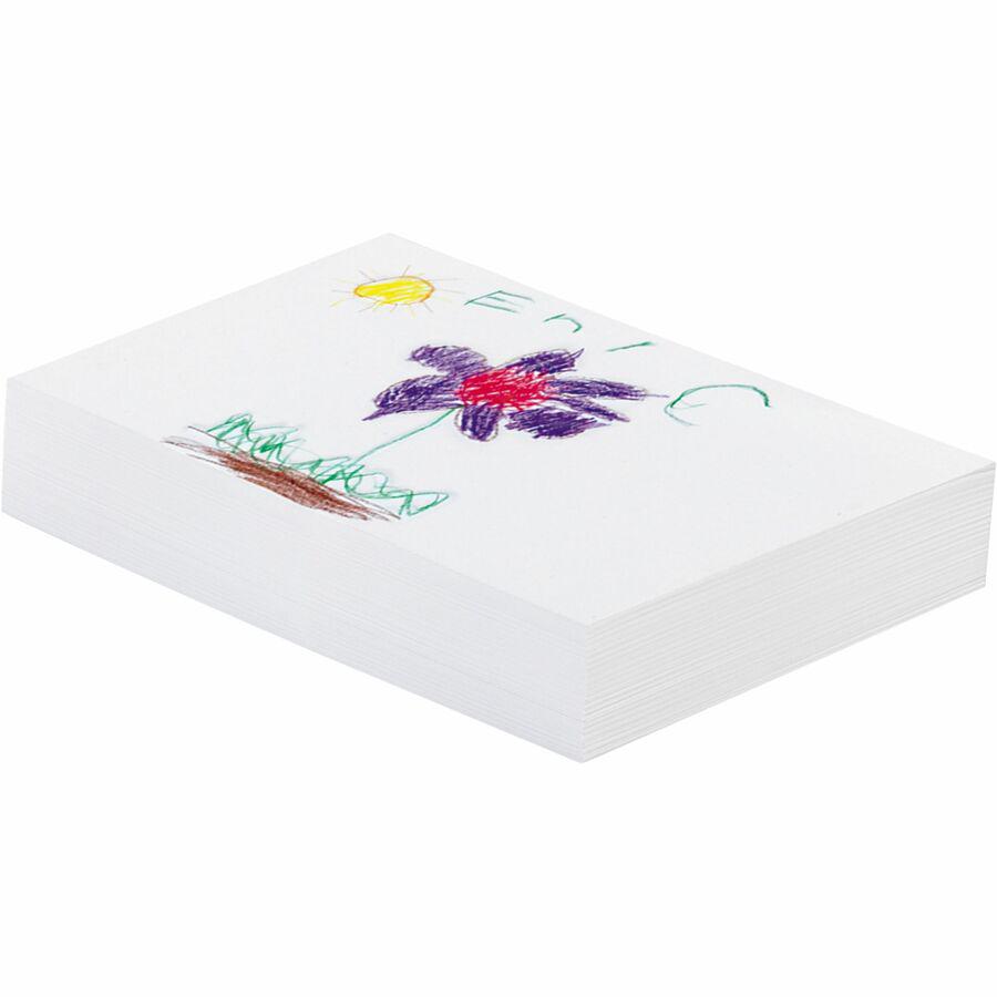 Pacon Drawing Paper - 500 Sheets - Plain - 12" x 18" - White Paper - Acid-free, Heavyweight - Recycled - 500 / Ream. Picture 2