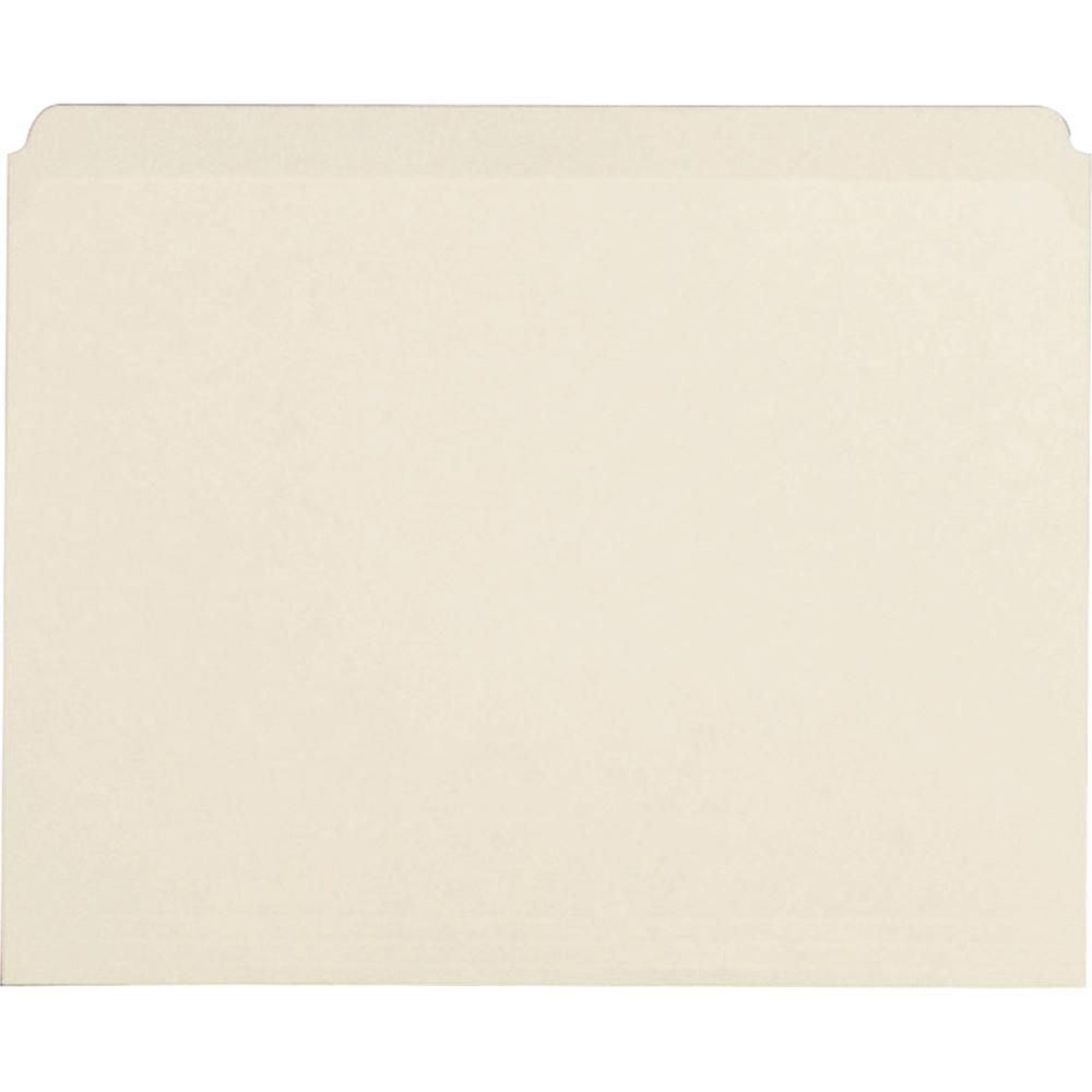 Business Source Straight Tab Cut Letter Recycled Top Tab File Folder - 8 1/2" x 11" - 3/4" Expansion - 11 pt. - Manila Paper - Manila - 10% Recycled - 100 / Box. Picture 2