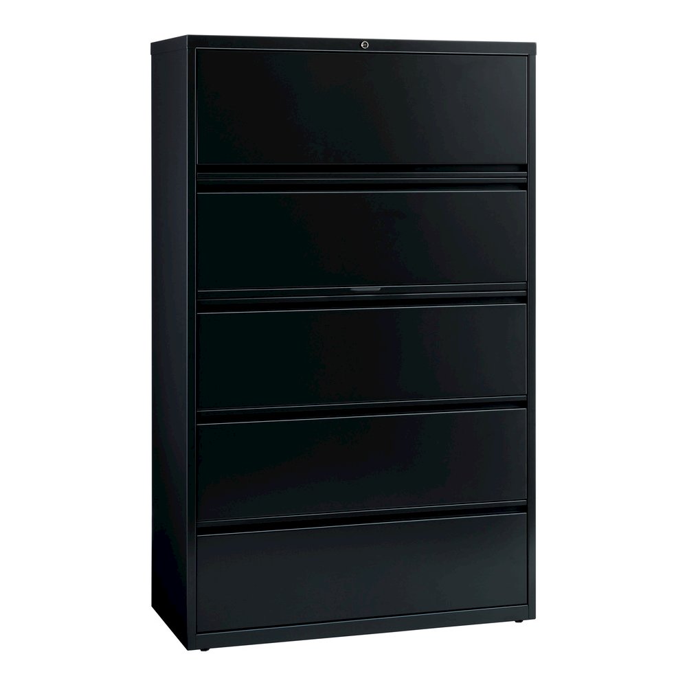 Lorell Fortress Series Lateral File - 42" Width x 18.6" Depth x 67.7" Height - 5 x Drawer(s) for File - Letter, Legal, A4 - Lateral - Interlocking, Label Holder, Leveling Glide, Ball-bearing Suspensio. Picture 10