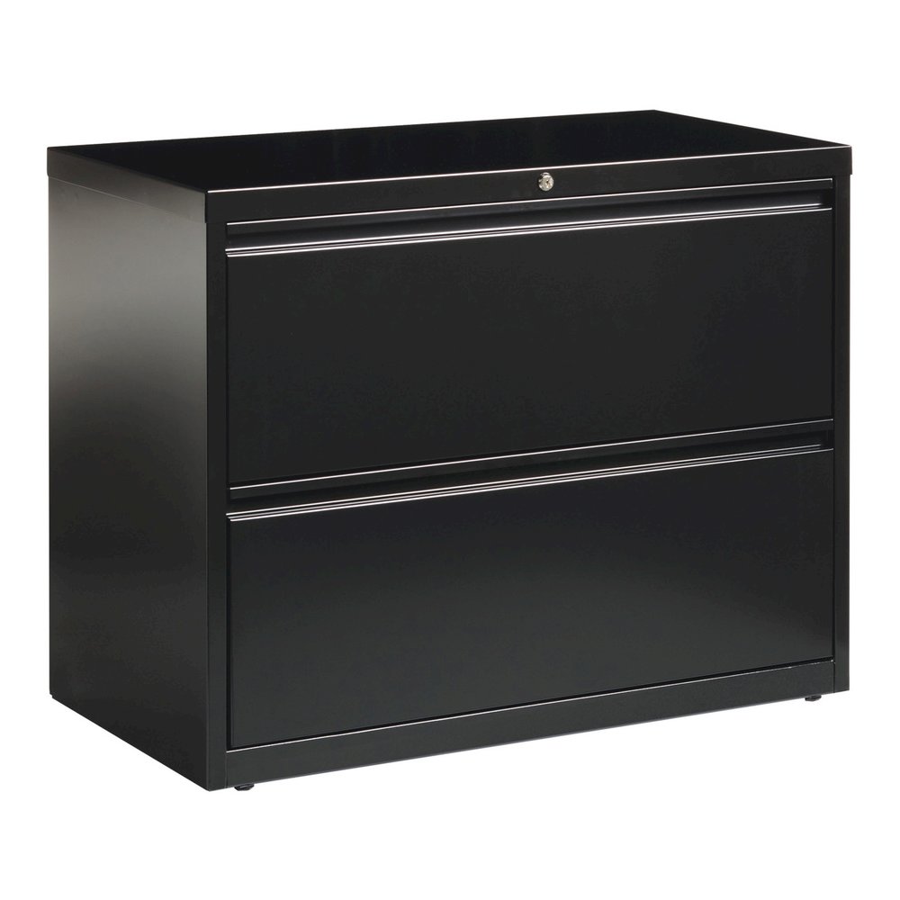 Lorell Fortress Series Lateral File - 36" Width x 18.6" Depth x 28.1" Height - 2 x Drawer(s) for File - Letter, Legal, A4 - Lateral - Leveling Glide, Label Holder, Ball-bearing Suspension, Interlockin. Picture 5