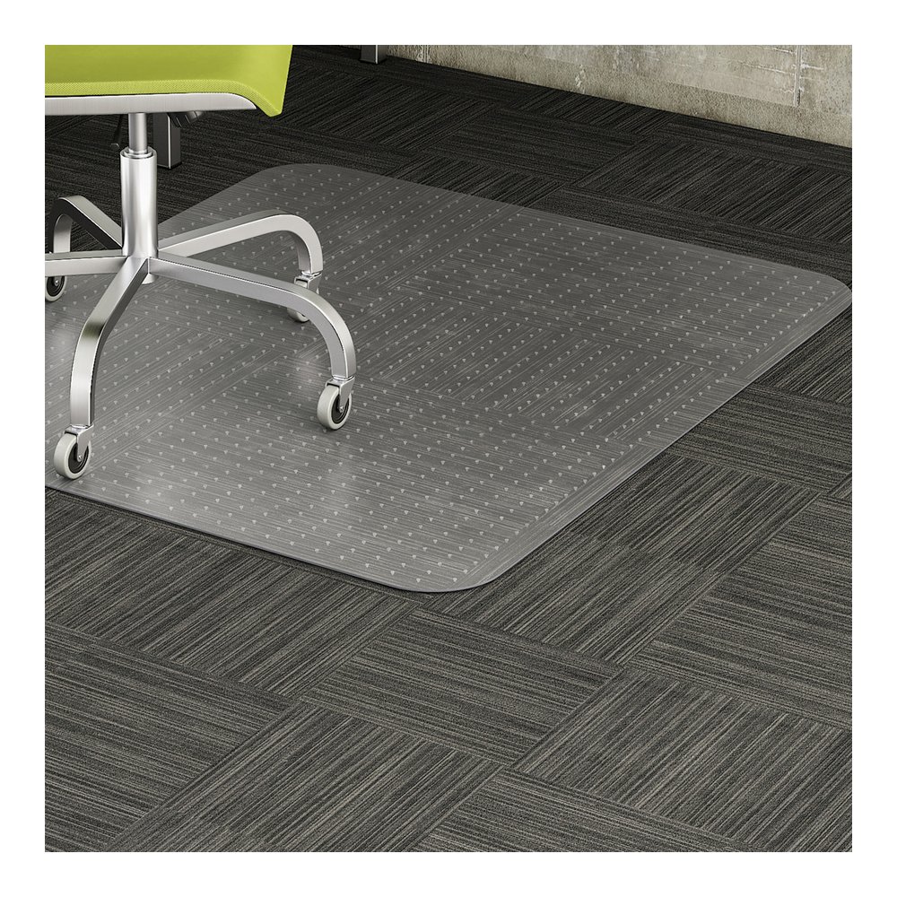 Lorell Rectangular Chair Mat for Low-Pile Carpet - 48" x 60" - Carpeted Floor - 60" Length x 48" Width x 60" Depth x 0.086" Thickness - Rectangular - Vinyl - Clear - 1 Each. Picture 2
