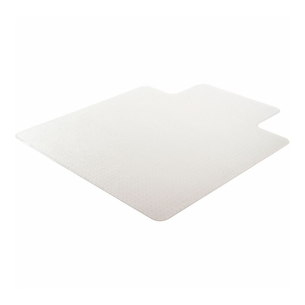 Lorell Plush-pile Wide-Lip Chairmat - Carpeted Floor - 60" Length x 46" Width x 0.173" Thickness - Lip Size 12" Length x 25" Width - Vinyl - Clear - 1Each. Picture 4