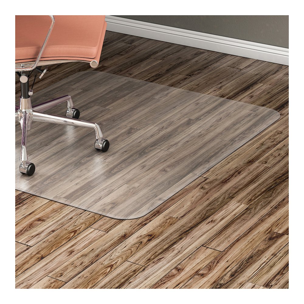 Lorell Chairmat - Hard Floor, Wood Floor, Vinyl Floor, Tile Floor - 60" Length x 46" Width x 0.095" Thickness - Rectangular - Vinyl - Clear - 1Each. Picture 11