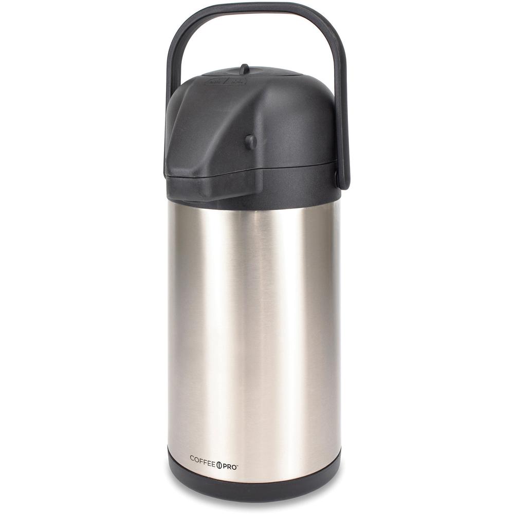 Coffee Pro Vacuum-insulated Airpot - 2.3 quart (2.2 L) - Vacuum - Stainless Steel. Picture 2