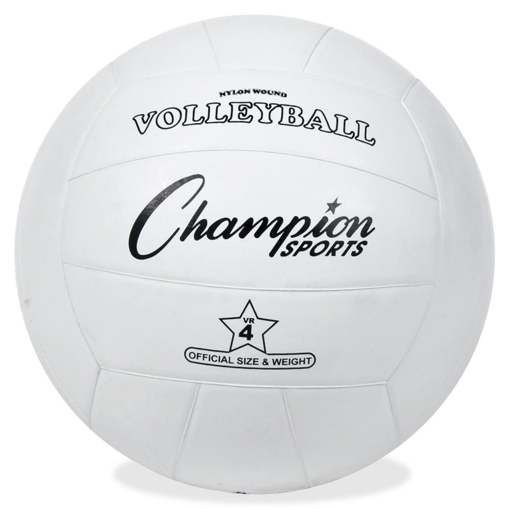 Champion Sports Rubber Volleyball - Rubber, Nylon - White - 1  Each. Picture 2