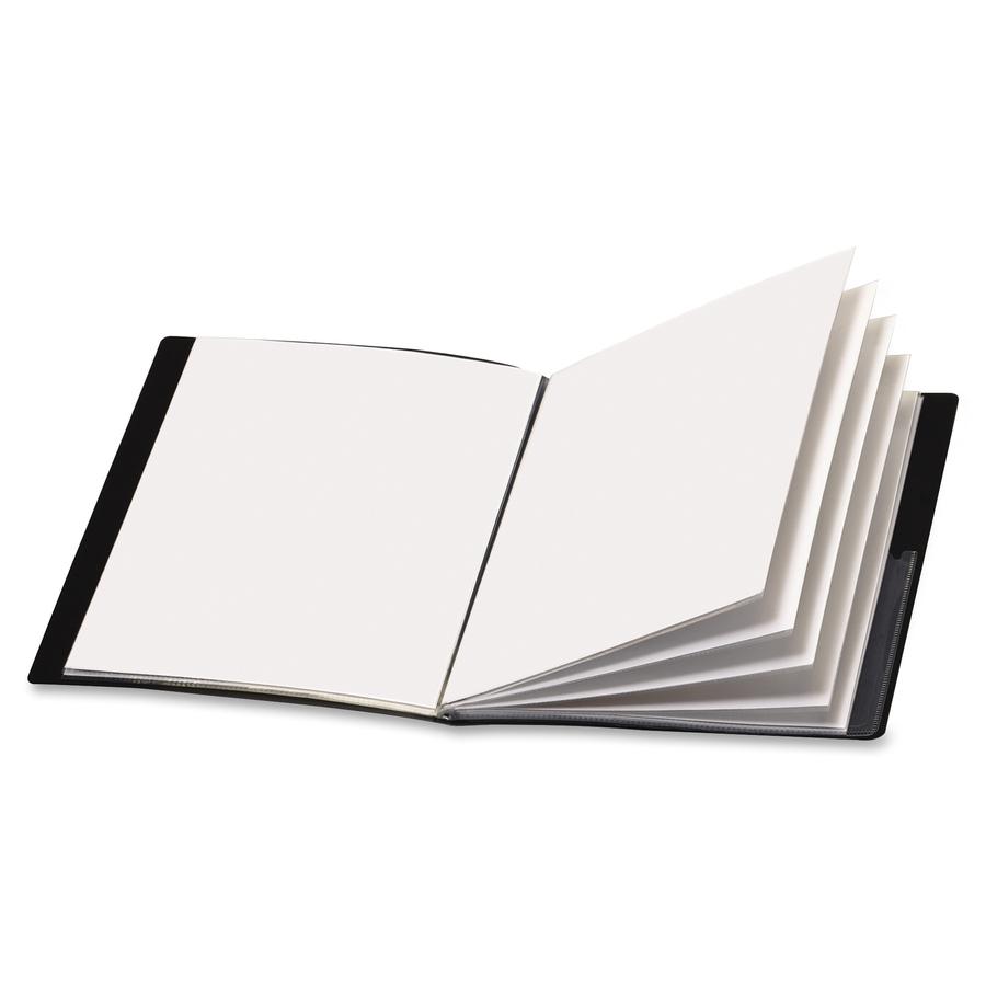 Cardinal ShowFile 50132 Letter Presentation Book - 8 1/2" x 11" - 24 Sheet Capacity - 12 Internal Pocket(s) - Poly - Black - 1 Each. Picture 2