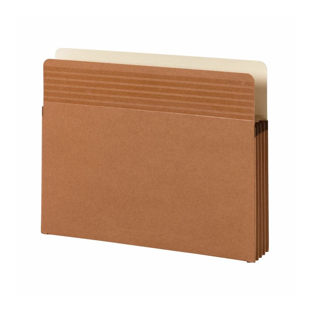 Smead Easy Grip Straight Tab Cut Letter Recycled File Pocket - 8 1/2" x 11" - 3 1/2" Expansion - Redrope - Tear Proof, Reinforced Gusset, Tear Resistant - 30% Recycled - 25 / Box. Picture 7