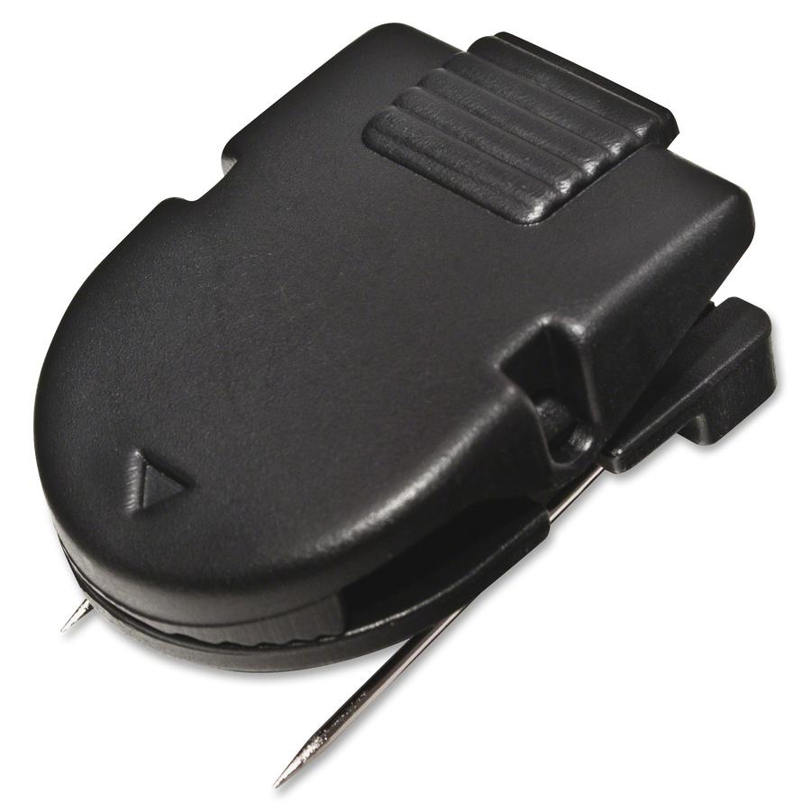 Advantus Panel Wall Clips - 40 Sheet Capacity - for Notes, Memo - 50 / Box - Black - Metal. Picture 3