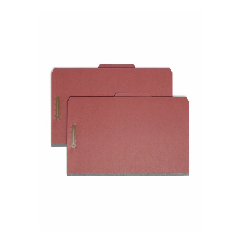 Smead 2/5 Tab Cut Legal Recycled Classification Folder - 8 1/2" x 14" - 2" Expansion - 6 x 2K Fastener - 1" Fastener Capacity, 2" Fastener Capacity - Top Tab Location - Right of Center Tab Position - . Picture 6