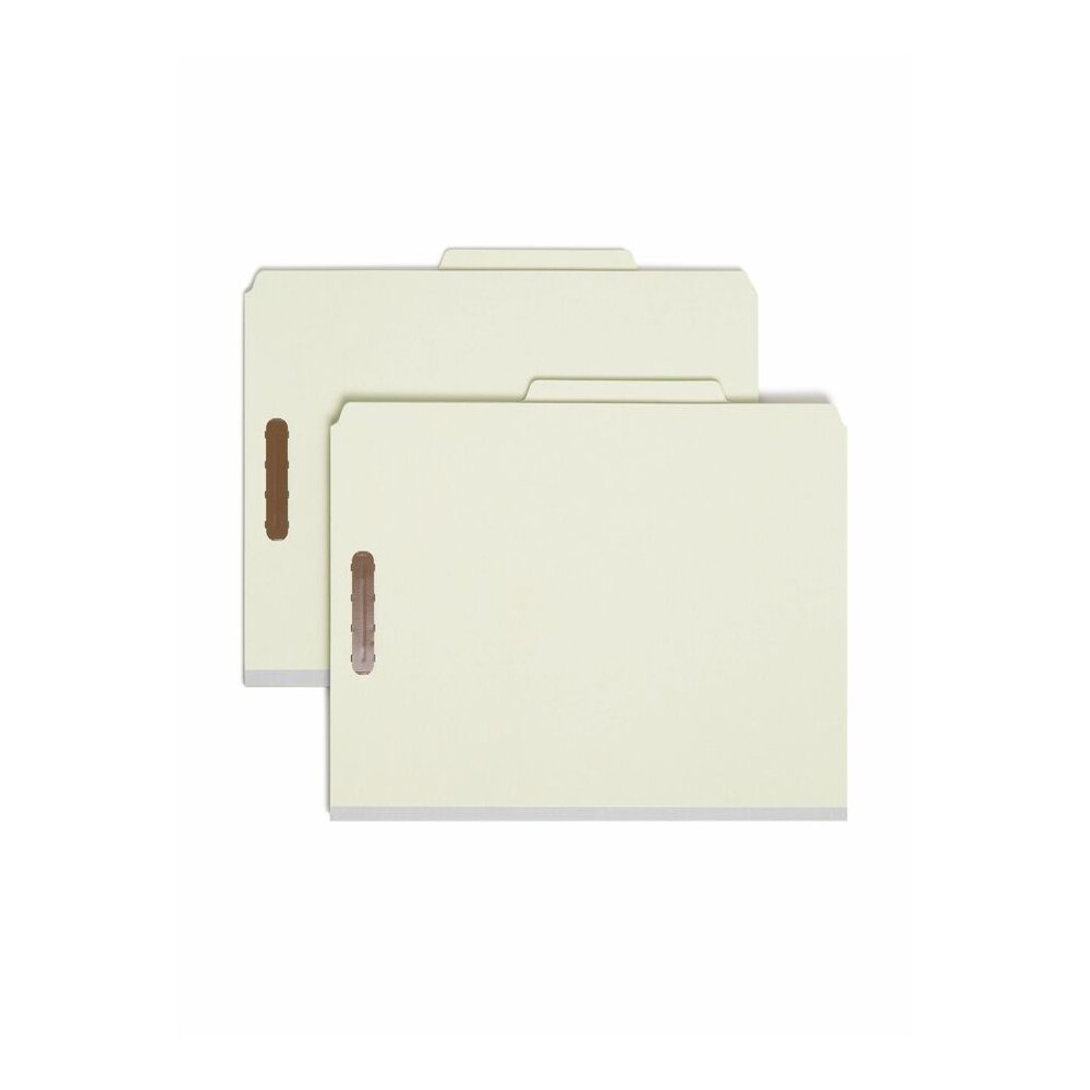 Smead 2/5 Tab Cut Letter Yes Classification Folder - 8 1/2" x 11" - 2" Expansion - 2 x 2K Fastener - 2" Fastener Capacity - Top Tab Location - Right of Center Tab Position - 2 Divider - 25 pt. - Press. Picture 6