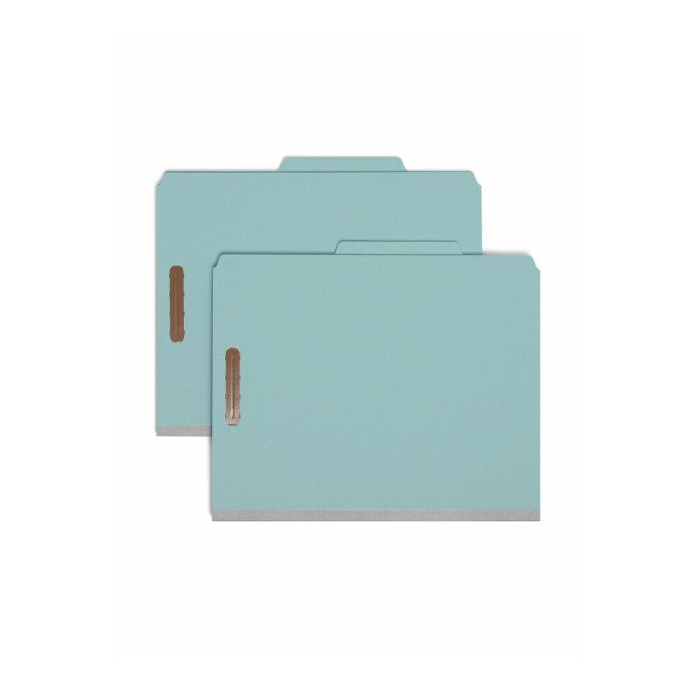 Smead 2/5 Tab Cut Letter Recycled Classification Folder - 8 1/2" x 11" - 2" Expansion - 2 x 2K Fastener - 2" Fastener Capacity - Top Tab Location - Right of Center Tab Position - 2 Divider - 25 pt. - . Picture 5