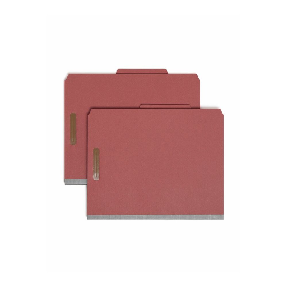 Smead 13723 2/5 Tab Cut Letter Recycled Classification Folder - 8 1/2" x 11" - 2" Expansion - 4 x 2K Fastener - 2" for Folder, 1" for Divider - Top Tab Location - Right of Center Tab Position - 1 Divi. Picture 5