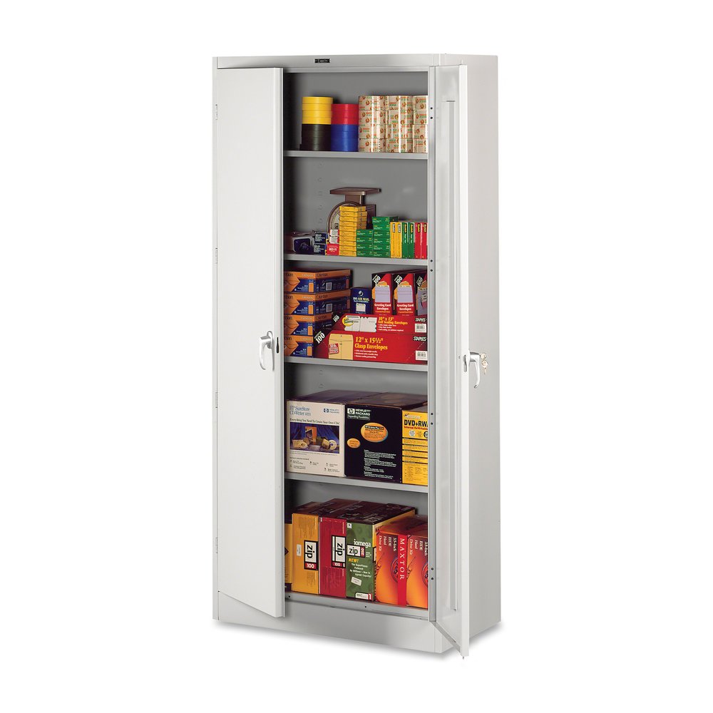 Tennsco Storage Cabinet (Unassembled) 2470 - 36" Width x 24" Depth x 78" Height - 5 x Shelf(ves) - 2 x Standard Door(s) - Heavy Duty, Locking Door, Hinged Door, Reinforced, Carrying Handle, Durable, A. Picture 3