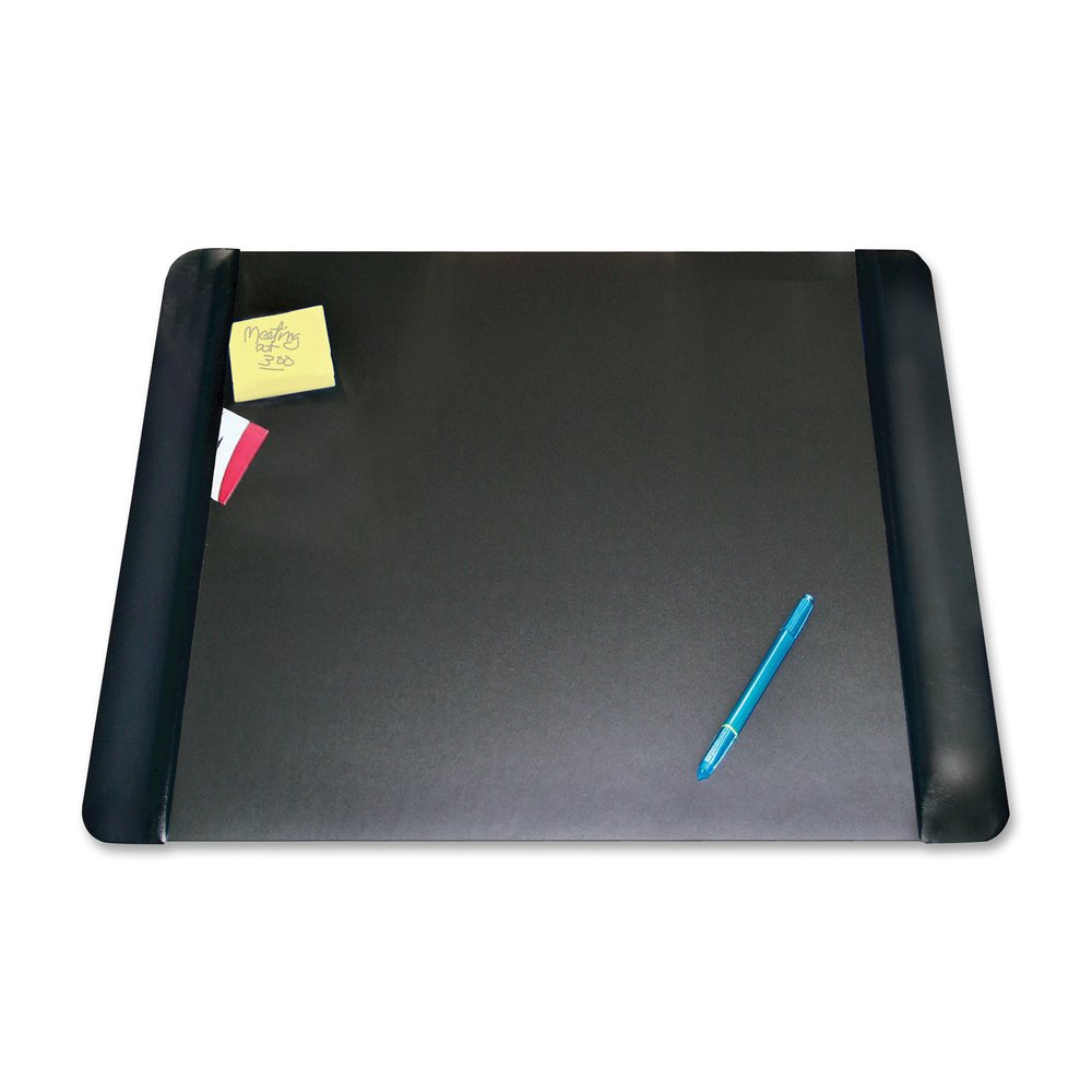 Artistic Matte Black Executive Desk Pad - Rectangular - 24" Width x 19" Depth - Foam Backing - Vinyl - Black. Picture 3