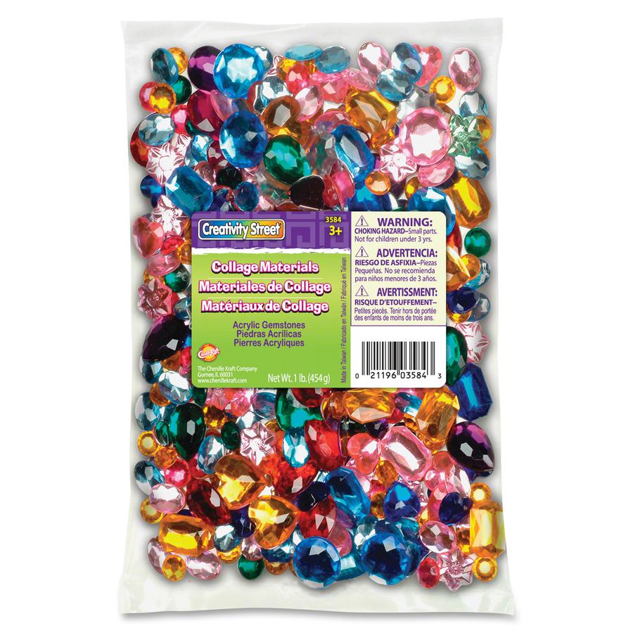 Creativity Street Acrylic Gemstones Classpack - Art - 1 / Pack - Assorted. Picture 3