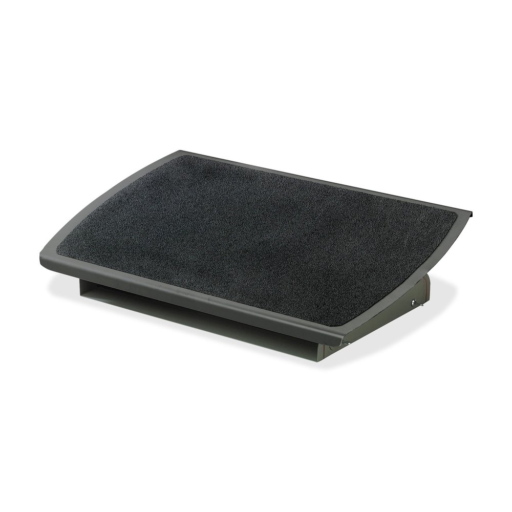 3M Ergonomic Adjustable Footrest - 4" to 4.75" Adjustable Height - 30&deg; Tilt - Gray - 1 Each. Picture 2