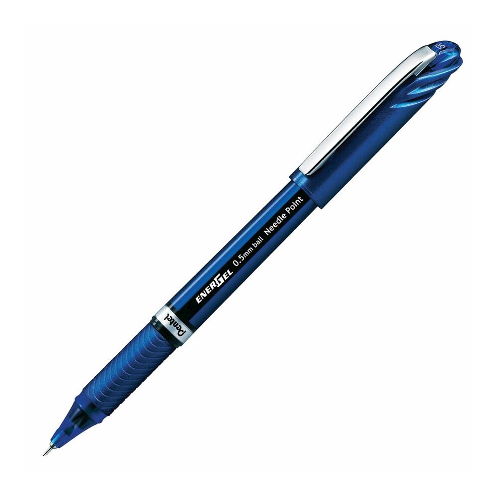 EnerGel EnerGel NV Liquid Gel Pens - Blue Ink - Gel-based - Blue Barrel - Metal Tip - 1 Dozen. Picture 2