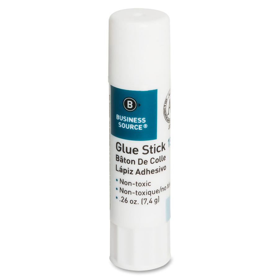 Business Source Value Pack Glue Sticks - 0.26 oz - White - 18 / Pack. Picture 5