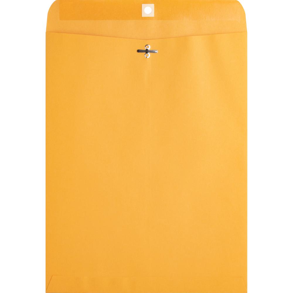 Business Source Heavy-duty Clasp Envelopes - Clasp - #97 - 10" Width x 13" Length - 28 lb - Clasp - Kraft - Kraft - 100 / Box. Picture 6