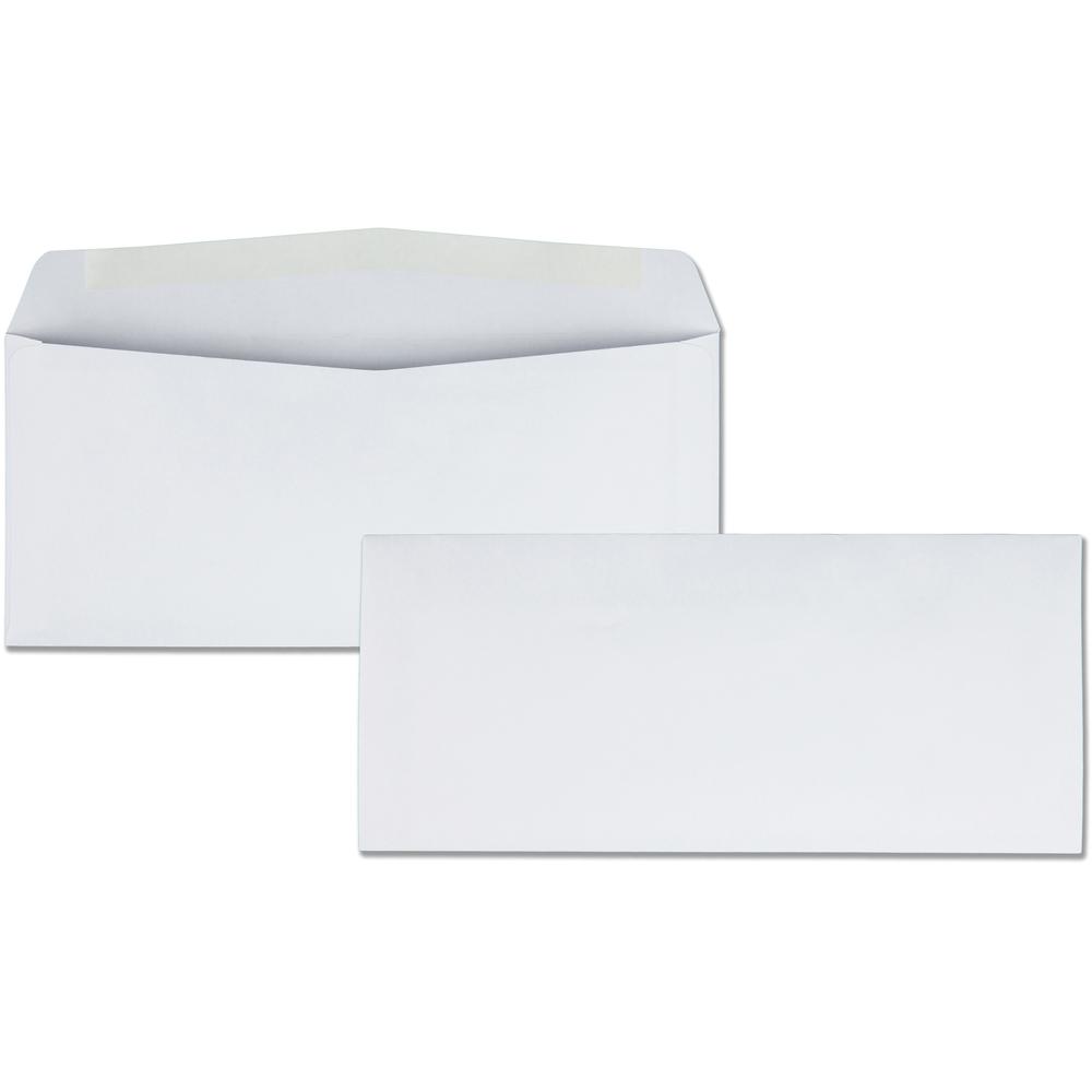 Business Source No. 10 Regular Business Envelopes - Commercial - #10 - 4 1/8" Width x 9 1/2" Length - 24 lb - Gummed - White - Wove - 500 / Box. Picture 7